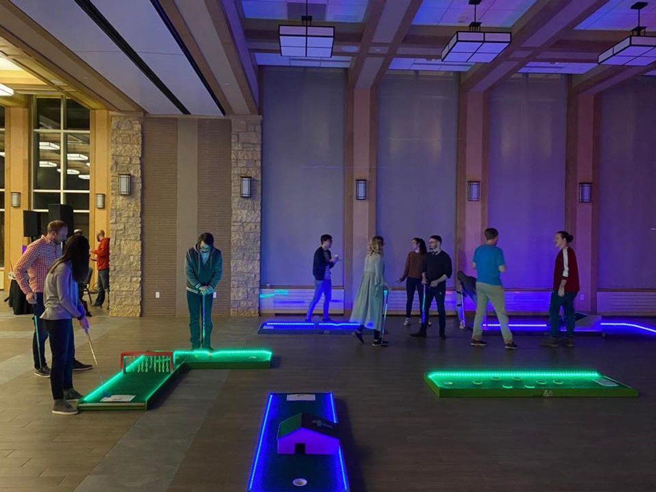 portable LED mini golf for rent in Minneapolis